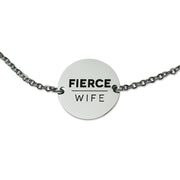 "Let Man Not Separate" Coin Pendant Necklace, Silver